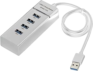 WDSD USB3.0 Extender Multi-Port USB 1 to 4 Cable Adapter Laptop Hub Docking Station 4-Port Hub with 5Gbps Data Transmission Speed (Color : OneColor)