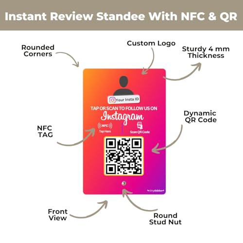 tinydabba Custom Instagram Review NFC Standee with QR Code by tinydabba - 2