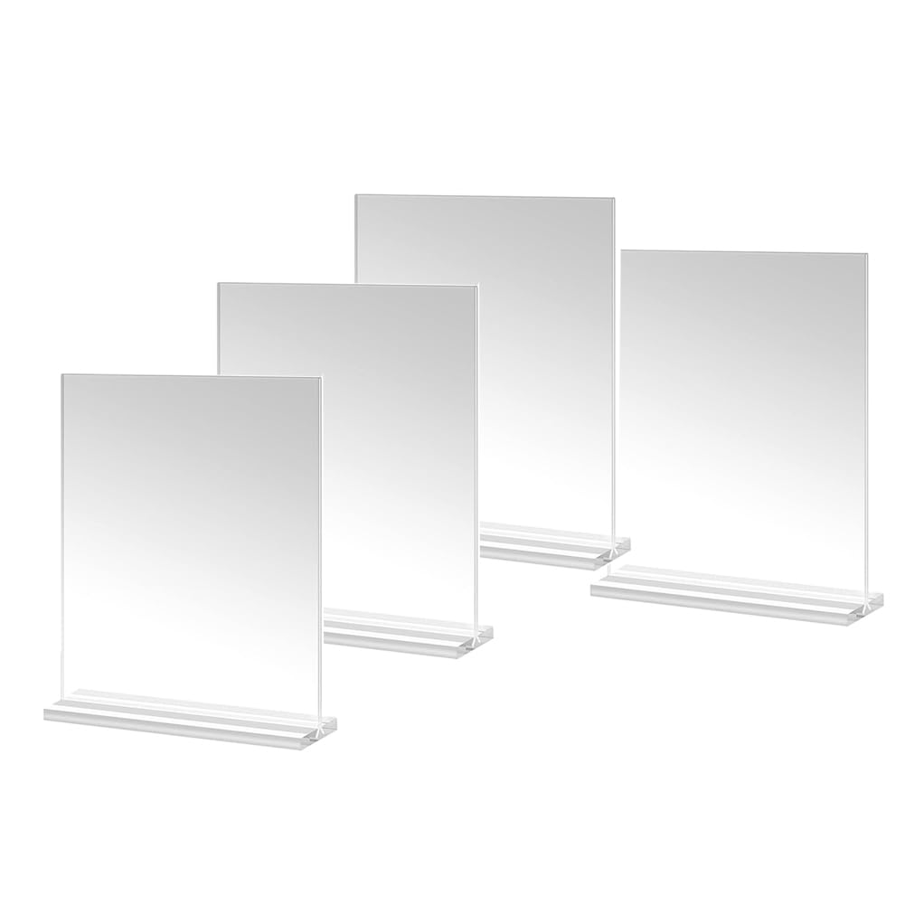 Cadre photo acrylique 4x6 cm lot de 4 mini supports double face de bureau