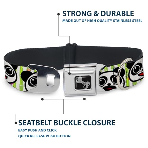 Collier de chien panda Buckle Down anti-évasion réglable avec boucle os robuste - 5