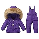 Flodxo Kinder Skianzüge Mädchen Jungen 2-teiliges Schneeanzug-Set Winter...