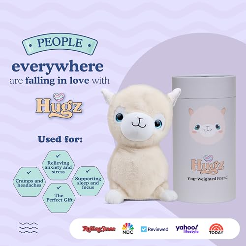 Image of Hugz Official Weighted Stuffed Animal 3.8 lb for Adults and Kids - Premium Stuffed Plushie (Lexi the Llama)