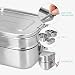 Navaris Fiambrera de Acero Inoxidable para Comida - 3X Envase hermético en...