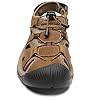 ZYLDK Sports Outdoor Sandals Summer Men's Beach Shoes Closed-Toe Shoes Leather Casual Trekking Walking Hiking Touch Close sandals for men Brown UK9 #2