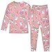 ODAWA Baby Boy Girl Cute Unicorns Pink Cotton Clothes 2 Piece Set Fall Outfits Size 3T