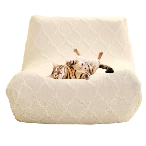 GUYIRT Lazy Floor - Funda de sofá para chaise longue interior, fundas para sillas de chimenea, fundas de sofá lavables de 1 plaza, para sala de estar, dormitorio (beige)