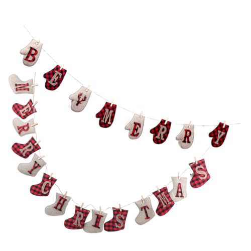 Weihnachtsdeko Innenbereich 19 Alipis 2 Stück Weihnachts Deko Banner Teiliges Bunte DIY Hängedeko...