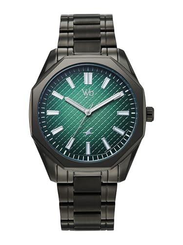 Image of Fastrack Vyb Quest with Quartz Analog Green Dial Grey Zinc Alloy Strap Watch for Men - FV30042QM02W