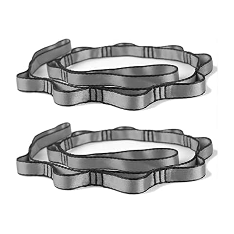 PRIOR FITNESS 2pcs Nylon Daisy Chain Straps for Aerial Yoga Hammock Swing Adjustable Aerial Silk Extender Strap Rope Anti-Gravity Yoga Extend Belts Cover