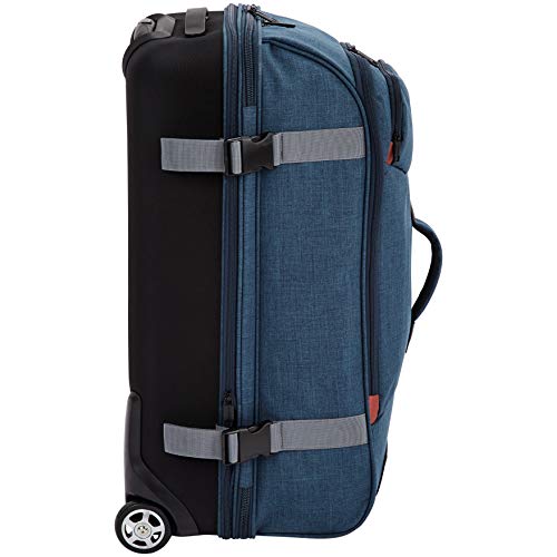 Amazon Basics Rolling Travel Duffel Bag Luggage with Wheels, Medium, Green