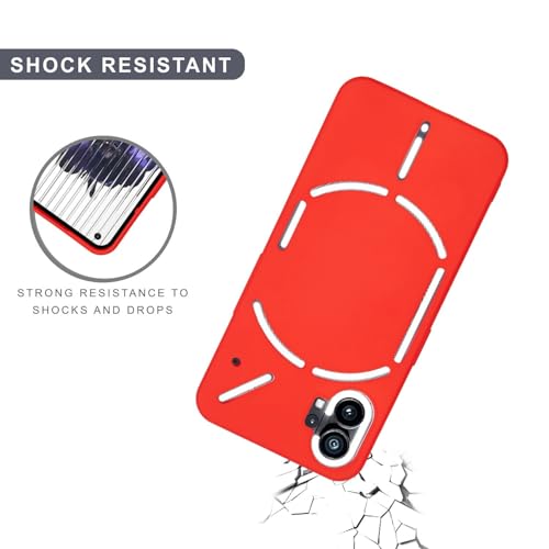 Image of SPRIG Compatible with Nothing (1) Premium FlexTone (TPU) Premium Back Cover Drop Tested Shock Proof Mobile Case for Men, Women, Boys and Girls with Camera Protection (Red)