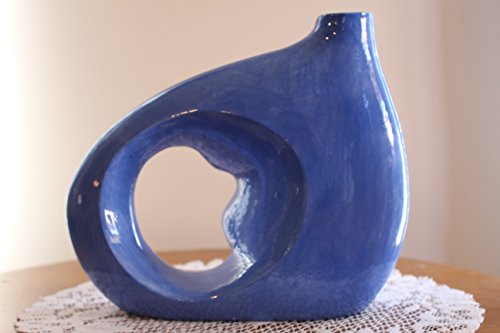 Elegant Blue Decanter with Terra Cotta Deer Accent for Stylish Home Decor - Image 4