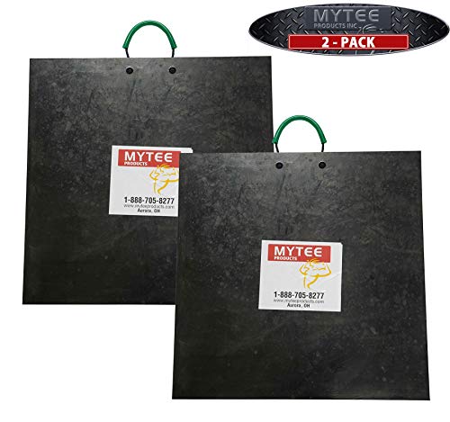 Mytee Products Medium Outrigger Pad 24" X 24" X 1.5" Thick For Crane, Wrecker, Tow Truck, Service Truck - Black (2 Pack) #TOP4