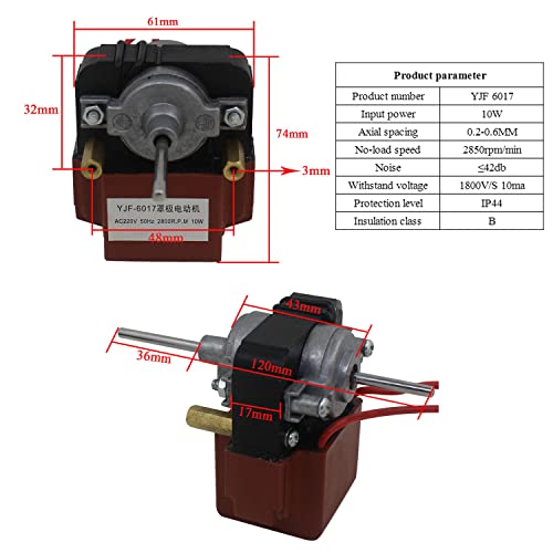 Motor de poste sombreado asíncrono para ventilador de 220v 2