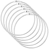 Zonon 6 Pack 6 Inch Metal Rings Wrench Organizer Easy to Open and Close Heavy Duty for Bib Vests Craft Index Card Dream Catcher Key