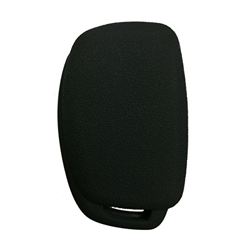 2Pcs Coolbestda Silicone 4Buttons Flip Key Fob Remote Skin Cover Protector Keyless Entry Case For Hyundai Sonata Santa Fe Tucson Black #TOP3