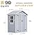 DWVO 6.2x3.4 FT Outdoor Resin Storage Shed with Reinforced Floor, All-Weather Bike Storage Shed with Lockable Door, Window and Vent, Waterproof Plastic Tool Storage for Garden, Backyard, Patio, Lawn
