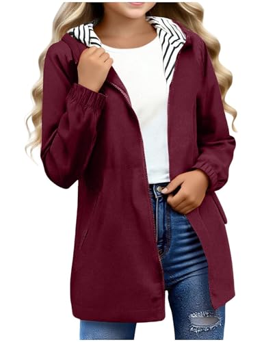 Veste imperméable enfant respirante et coupe-vent avec poches