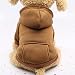 Tonsee Haustier Hundepullover kleine Hunde Mittlerer Hund Kapuzenpullis Hundepullover Hoodie Hunde Pullis Welpen Jacke Hunde Klamotten Warmer Wintermantel Haustier Kleidung Fleece Sweater (Braun, S)