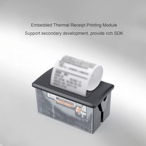 Image of Eujgoov Embedded Thermal Receipt Printer Module 58MM 5-9V USB TTL RS232+BT MCU Secondary Development Black