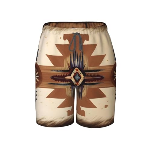 Native American Patterns Youth Beach Pants, Soft and Breathable, with Drawstring Waist, Suitable for Sports and Leisure.