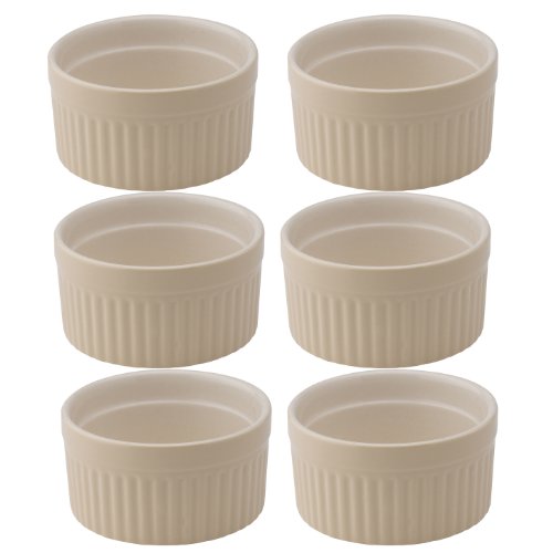 Mrs. Anderson’s Baking Souffle, Ceramic Earthenware, Wheat, 3.75-Inch, 6-Ounce Capacity