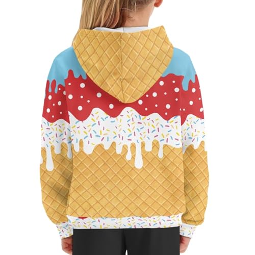 Image of Coloranimal Unisex Girls and Boys Long Sleeve Hoodies Hoody Athletic Pullover Sweatshirts Tops Age 6-16year