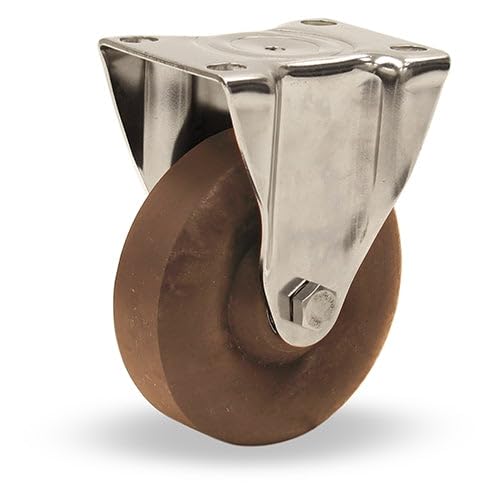 Hamilton R-HSTL-4HNY Stainless Steel Rigid Caster – 4" Scorcher Wheel High Heat Resistant up to 475°F with Roller Bearing