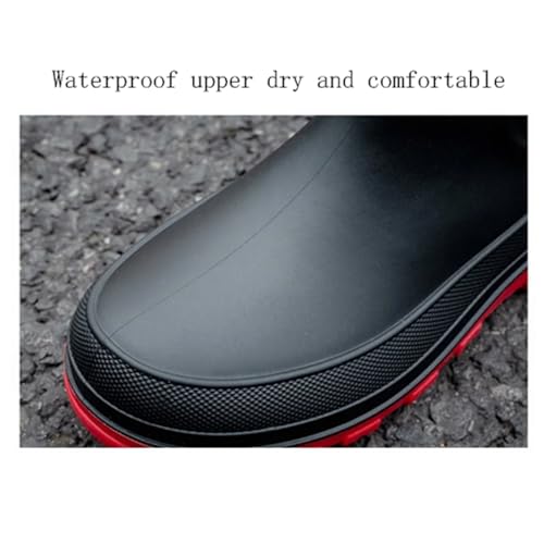 CLSQLXYJZC Men's Winter Warm Rubber Boots, Outdoor Waterproof Non-slip Winter Warm Fur Lined Mid Calf Rain Boots for Men, Garden Wear Width Hunting Shoes, for Agriculture and Industrial Working3