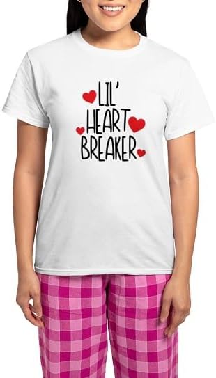 CafePress Lil' Heart Breaker Women's Light Pajamas Women's Novelty Cotton Pajama Set, Comfortable PJ Sleepwear