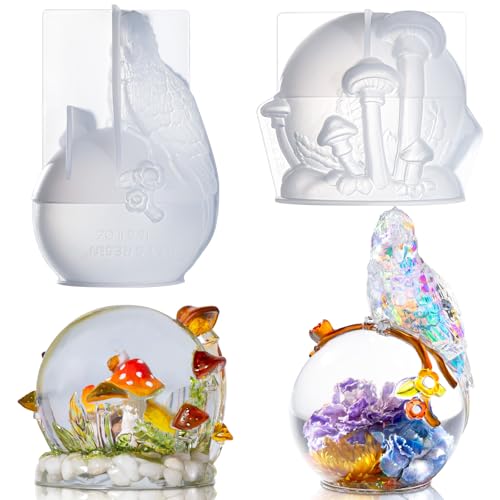 LET’S Resin Crystal Ball Resin Molds, Crystal Orb Decorative Stat...