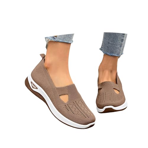 Zapatillas Mujer Verano Zapatos Ortopedicos Caminar Ortopedicos con Malla Calzado Casual Antideslizante Zapatillas Ortopedicas Ligero y Transpirable Zapatos Cómodas para Senderismo