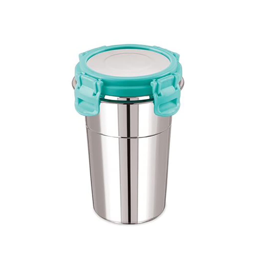 RRJ Stainless Steel Fusion Glass Tumbler with Stainless Steel Lid (Multicolor) (400+ 600 Ml) 3