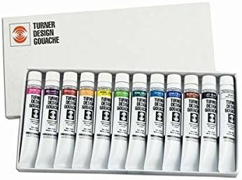 Turner Watercolor Paint Set - Design Gouache Premier Opaque Watercolor Paint - 25 ml Tubes - Set of 12 Assorted Colors