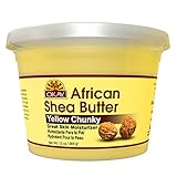 Okay Smooth All Natural,100% Pure Unrefined Daily Skin Moisturizer For Skin & Hair Yellow, Shea Butter, 13 oz
