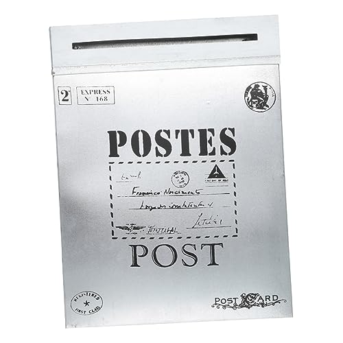 OSALADI Buzón De Sugerencias De Hierro para Jardín y Puerta Exterior, Buzón Vintage Multifunción Estilo Retro y Letras En Inglés Impresas