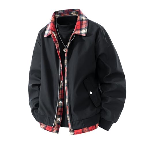 Chaqueta bomber unisex colores contrastados corte suelto manga larga de invierno