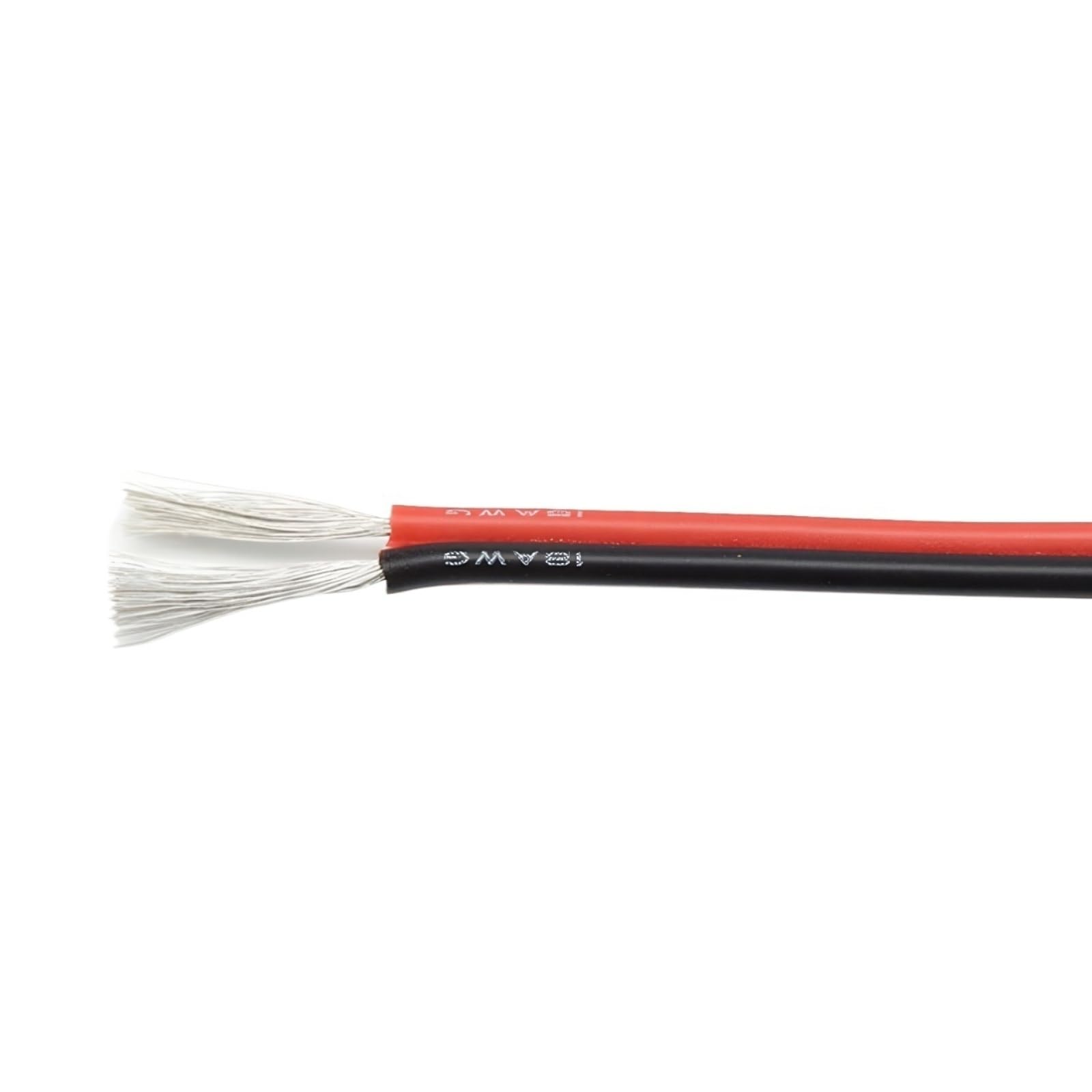 Cable electrónico for automóvil de 50 metros - Cable plano tipo cinta de alambre de cobre for altavoz ligero de 16 AWG a 28 AWG de 12 V Conectores(20awg)