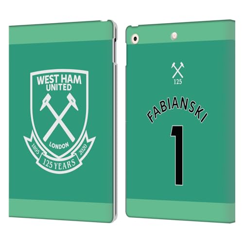 Étui iPad 10.2 West Ham anti-rayures protège écran en cuir portefeuille