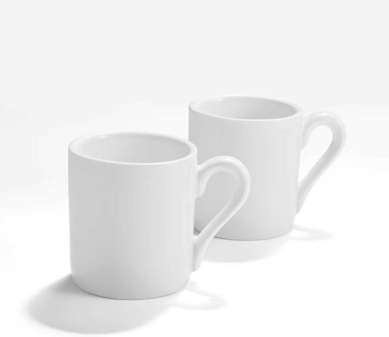 Pure White Ceramic Espresso Cup (2 oz/60 ml), set of two