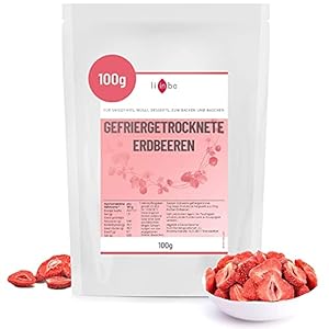gefriergetrocknete ERDBEEREN 100g • gefriergetrocknete Früchte in Scheiben • ohne Zucker Zusatz • frei von Zusatzstoffen • fruchtig erdbeerig gefriergetrocknet • in Deutschland hergestellt