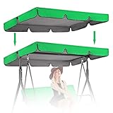 Hollywoodschaukel-Abdeckung, wasserdicht und UV-beständig, Ersatz für 2/3-Sitzer Outdoor-Schaukelstuhl und Hängematte, Sonnenschutz, nur Baldachin-Abdeckung
