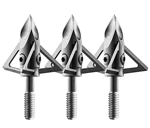 RAMCAT Diamondback Deep Six Broadheads 3-Pack, Silver, Small