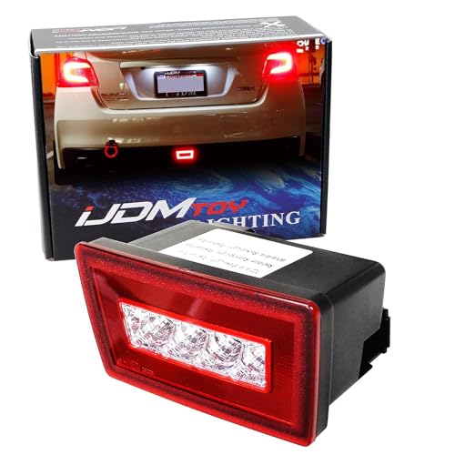 iJDMTOY Red Lens 3-in-1 LED Rear Fog Light Kit for 11-up Subaru Impreza WRX/STi, Functions as Tail Lamp, Brake Lamp, Backup Reverse Light (Includes Wire Harness & Mounting Bracket)