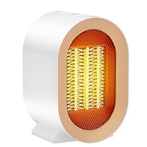 Heizlüfter, 1200W Heizung Tragbar Heizstrahler baby Heizlüfter Leise Heater 2 Heizleistungen PTC Heizlüfte Keramik Büro Überhitzungs & Kippschutz für Dad Büro Zuhause, Schlafzimmer