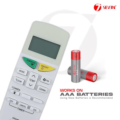 Image of 7SEVEN Compatible with Daikin AC Remote Control ARC484A4 Model 132G Suitable for Split and Window 1 1.5 2 Ton Air Conditioner Remote - Match Each Key by Key Exactly with existing AC Remote Function