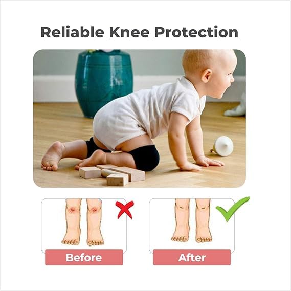 Kevra online 2 Pair Baby Knee and Elbow pad Baby Crawling Elbow pad Baby Leg Warmer Baby Kneecap (Multi Color) (2 Pair) 7