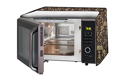 Image of Stylista Microwave Oven Cover for IFB 38 L Convection 38SRC1 Floral Pattern Brown