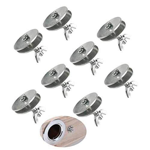 UtySty 8 Sets Bird Cage Screws Bulkhead Fitting Screw Kit with Washer & Retaining Nuts DIY Mounting Birds Nest Fasteners for Bird Nesting Hanging House Parrot Breeding Box Feeder Stand Perches