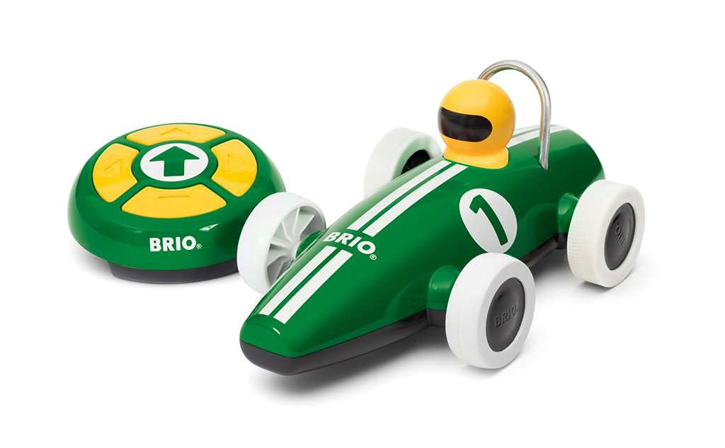 BRIO 30414 Rennwagen Racing Green - Schnittiger Sportwagen mit kindgerechter RC-Fernsteuerung - Empfohlen ab 2 Jahren